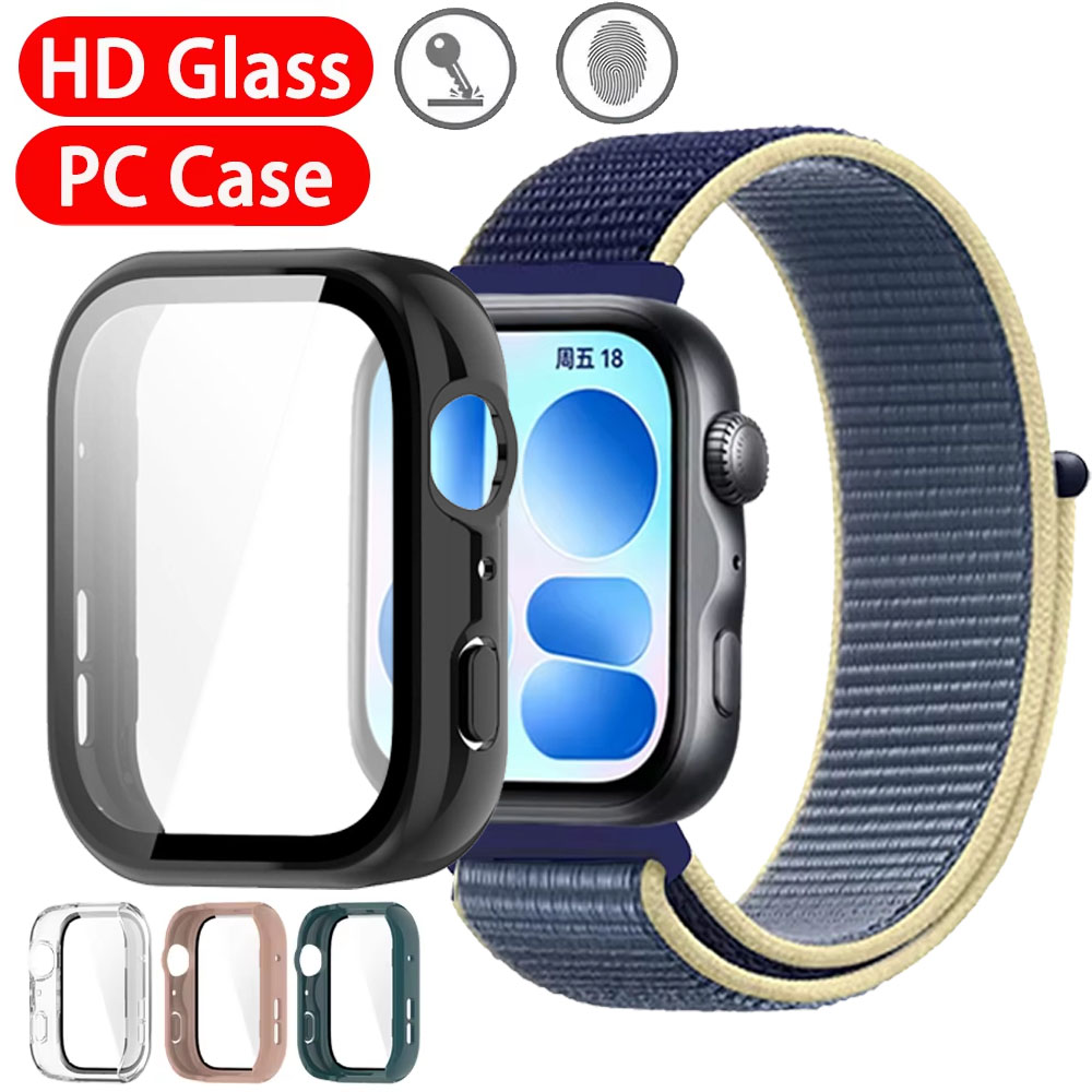 Huawei Smartwatch Accessories - HD Tempered Glass+PC Case For Huawei