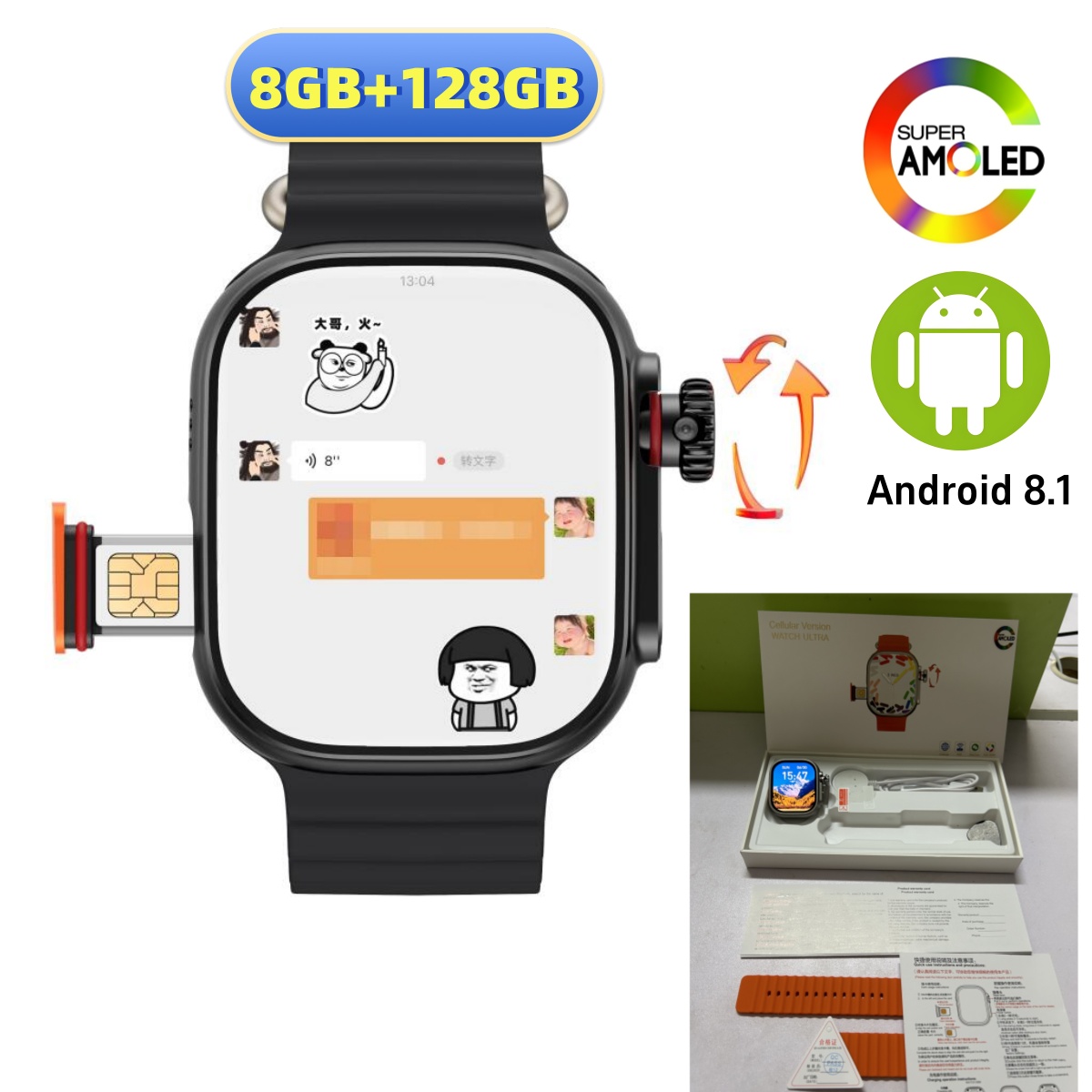 CDS9 Ultra 4G Android Smart Wa - đánh giá và giá Smartwatch Instagram