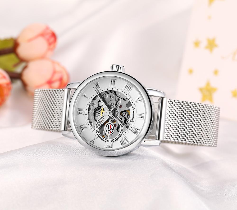 Reloj Mujer FORSINING Fashion  - đánh giá và giá Stainless Mesh Band