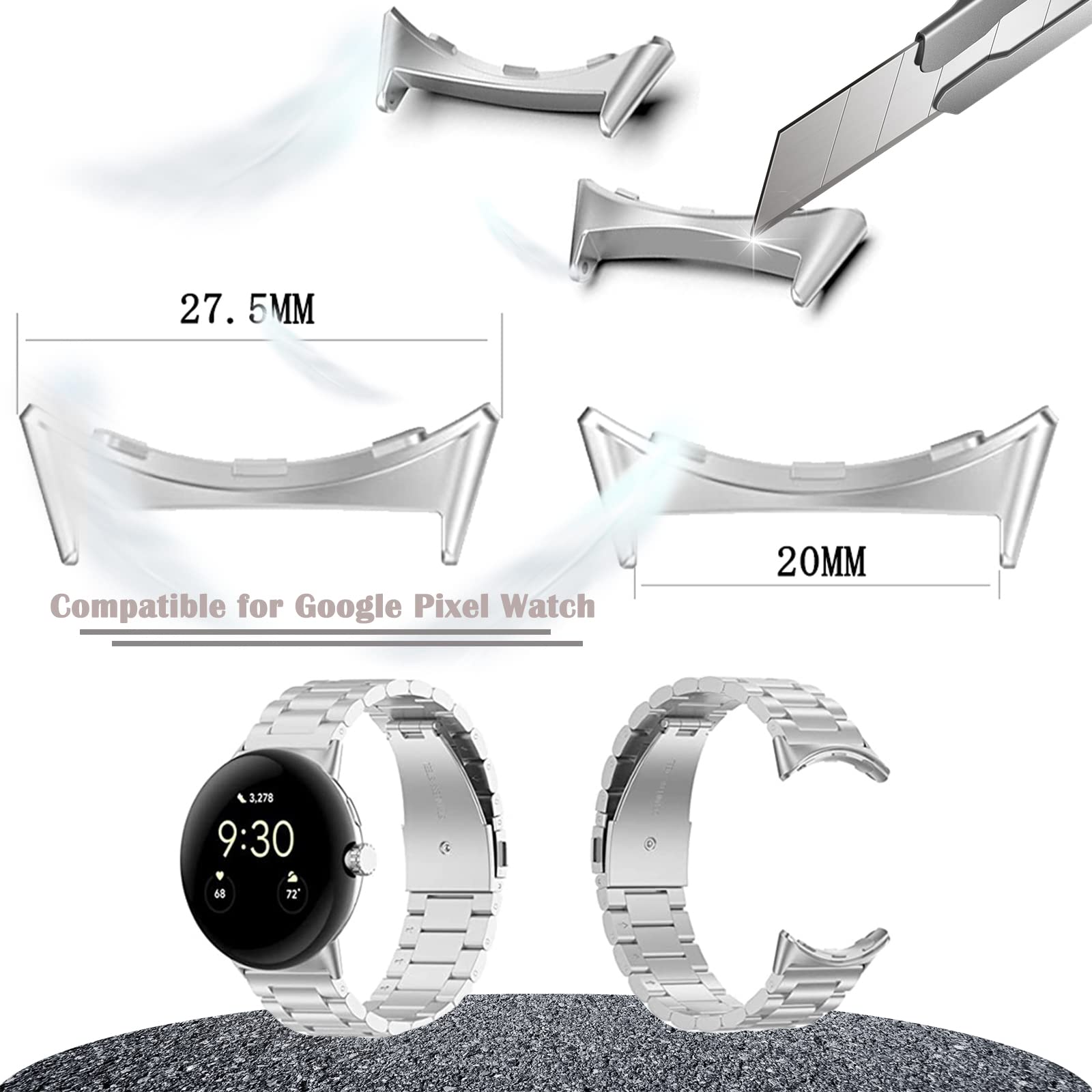 1/2 pair Metal Connector For G - đánh giá và giá Watch Band Connector
