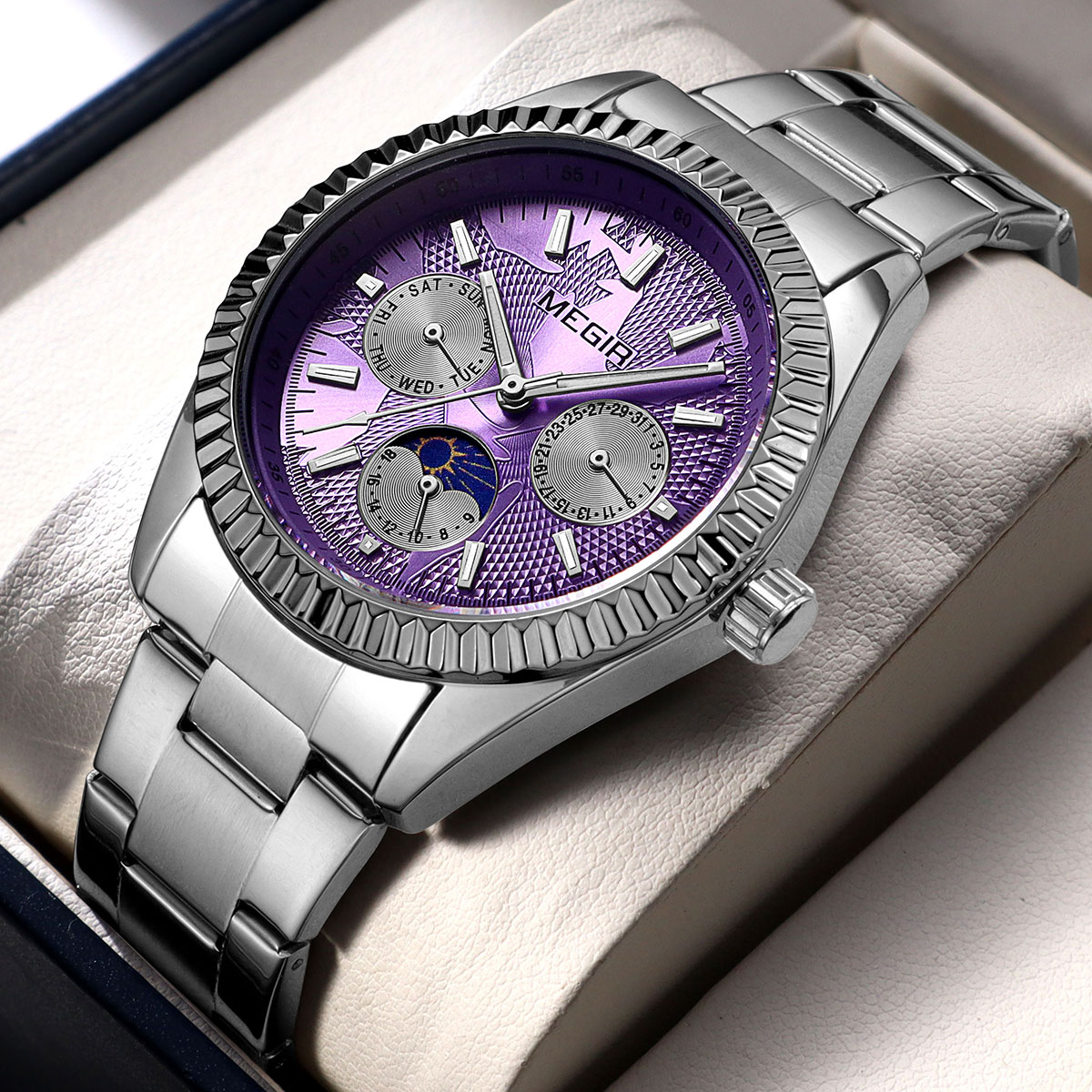 MEGIR Men's Quartz Watch with  - đánh giá và giá Smartwatch Guess