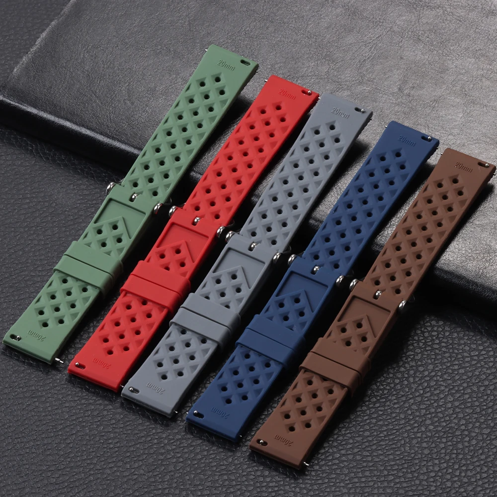 18mm 20mm 22mm Tropic Silicone - đánh giá và giá Fossil Smartwatch Accessories