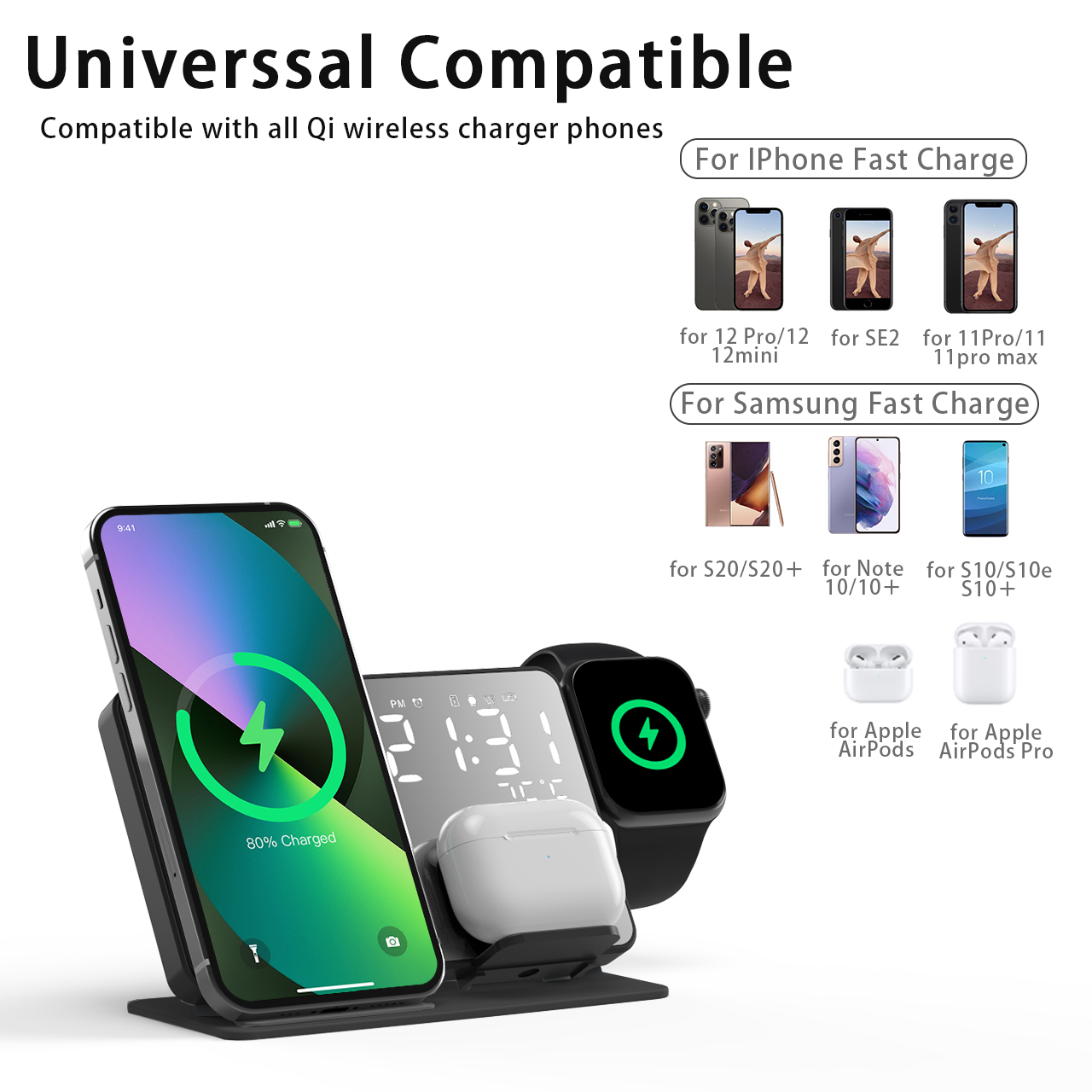 3 in 1 Wireless Charger For iP - đánh giá và giá Wireless Charger Watch