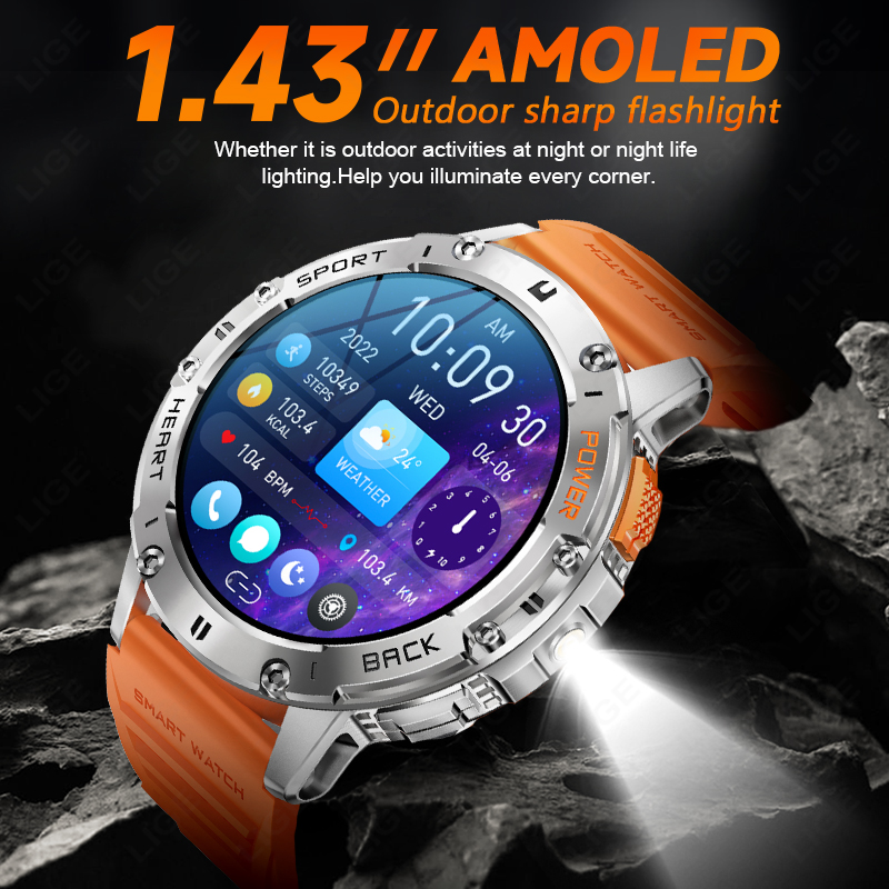 LIGE 1.43 Inch AMOLED Screen B - đánh giá và giá Smartwatch Instagram