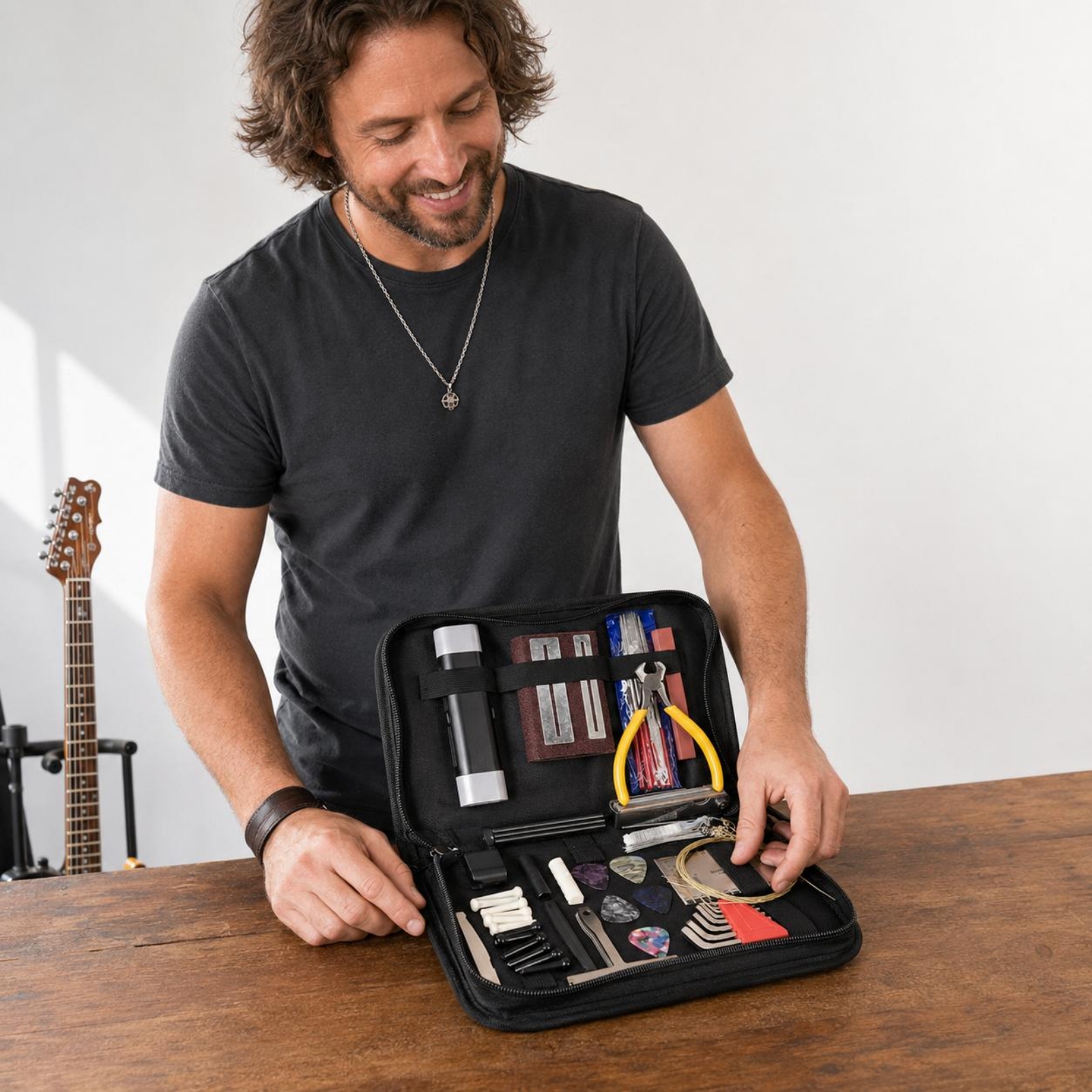 Guitar Repair Toolkit Elastic  - đánh giá và giá Tool Kit Strap Change