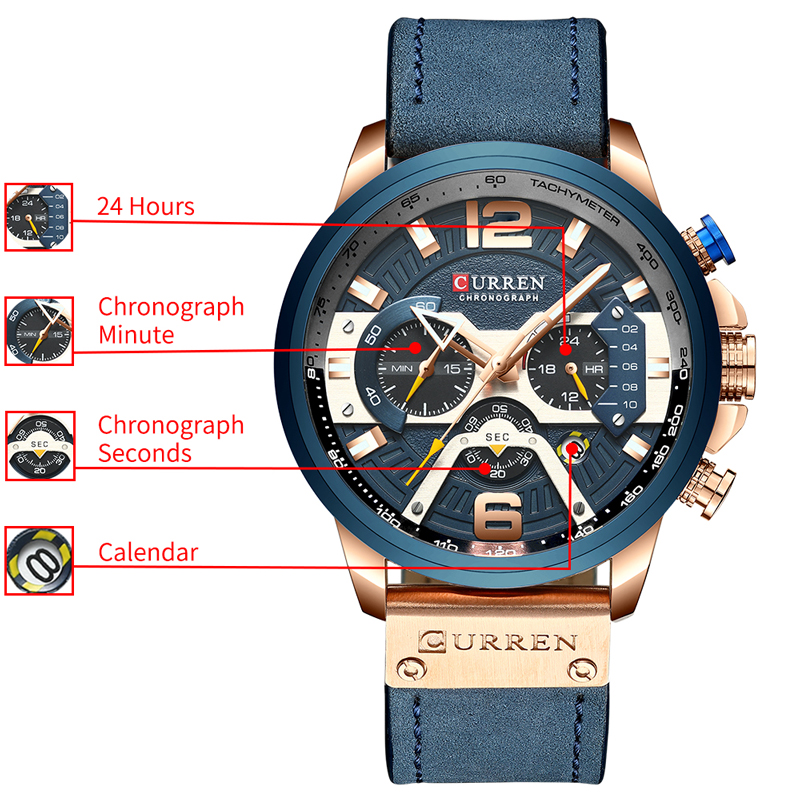 CURREN Casual Sport Watches fo - đánh giá và giá Smartwatch Guess