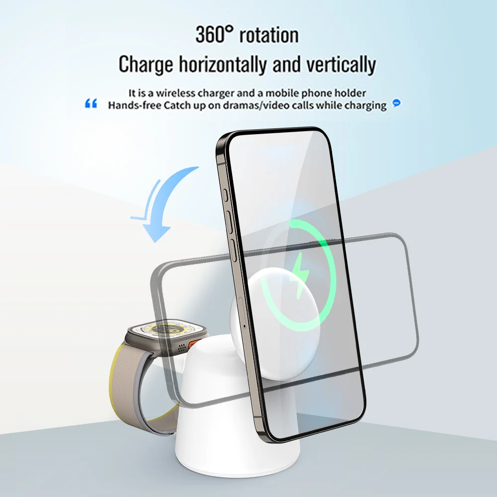 3 in 1 Magnetic Wireless Charg - đánh giá và giá Wireless Charger Watch