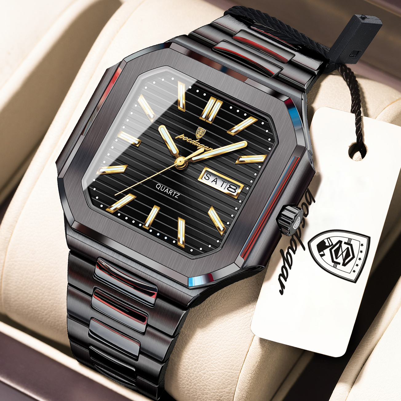 POEDAGAR Casual Square Man Wri - đánh giá và giá Smartwatch Nexus