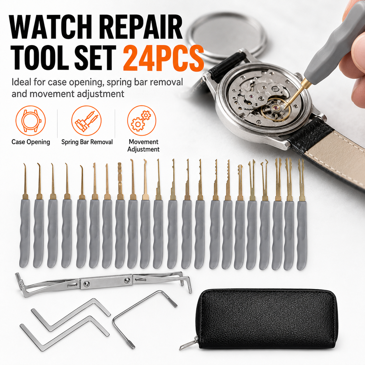 24PCS Professional Watchmaker  - đánh giá và giá Tool Kit Strap Change