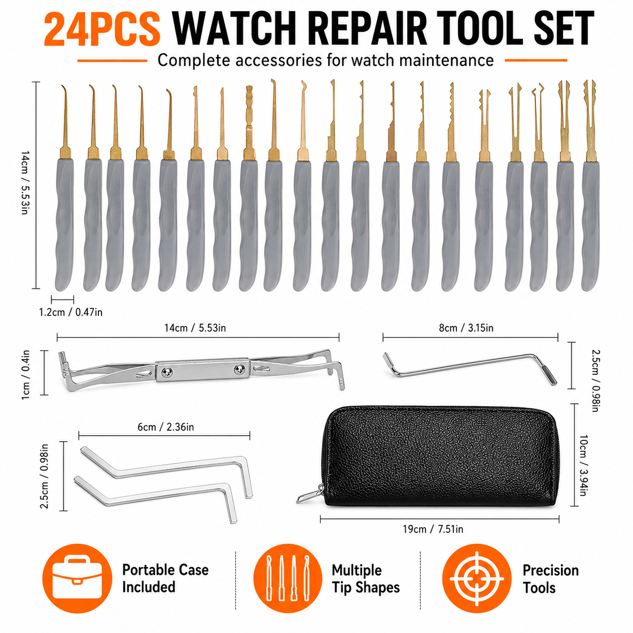 24PCS Professional Watchmaker  - đánh giá và giá Tool Kit Strap Change