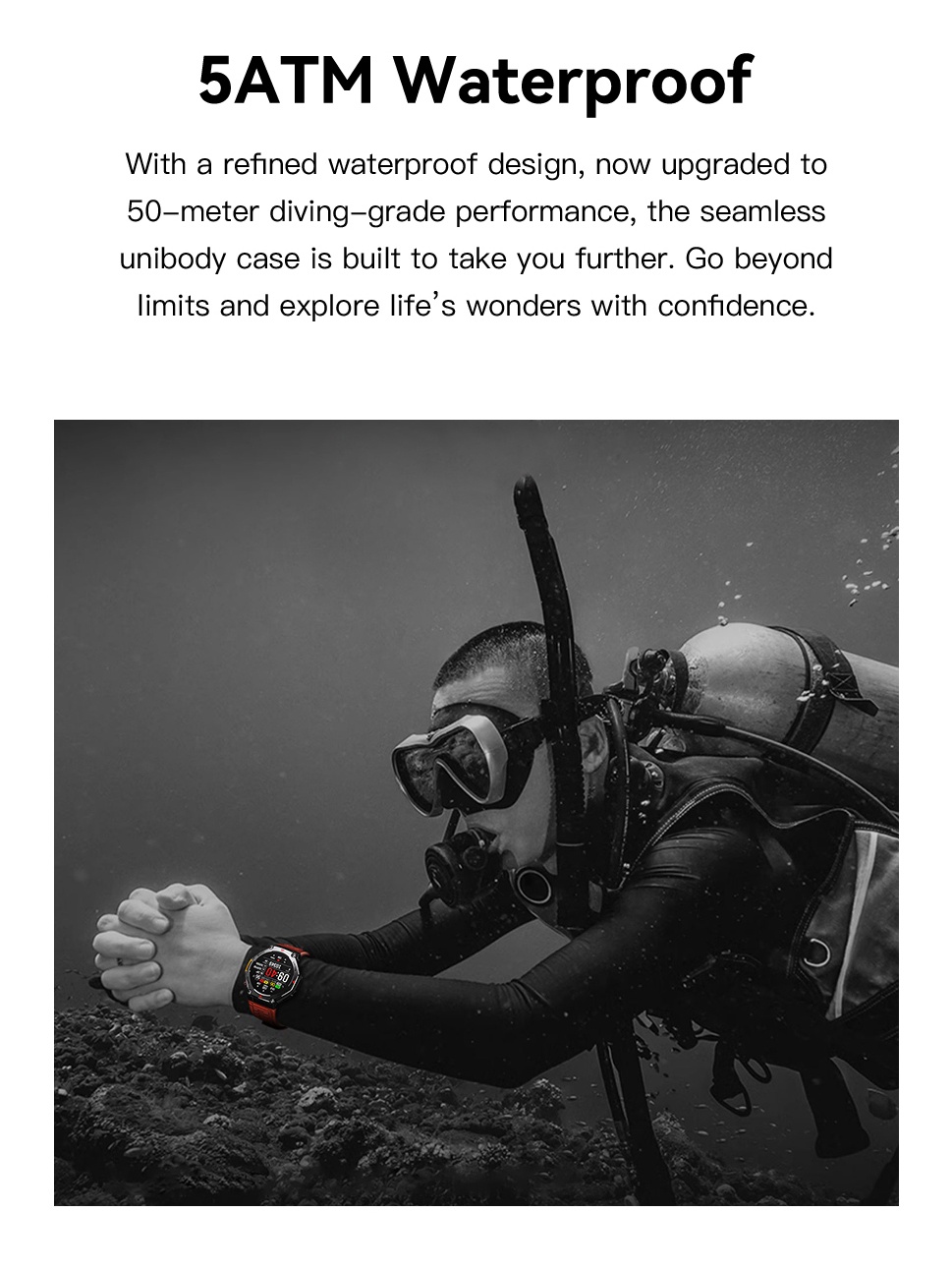 5ATM Waterproof  Smart Watch C - đánh giá và giá Smartwatch M Active