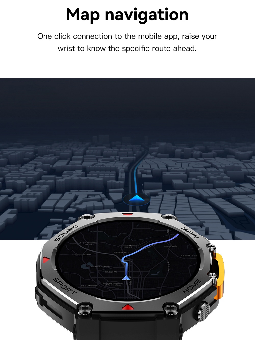 5ATM Waterproof  Smart Watch C - đánh giá và giá Smartwatch M Active