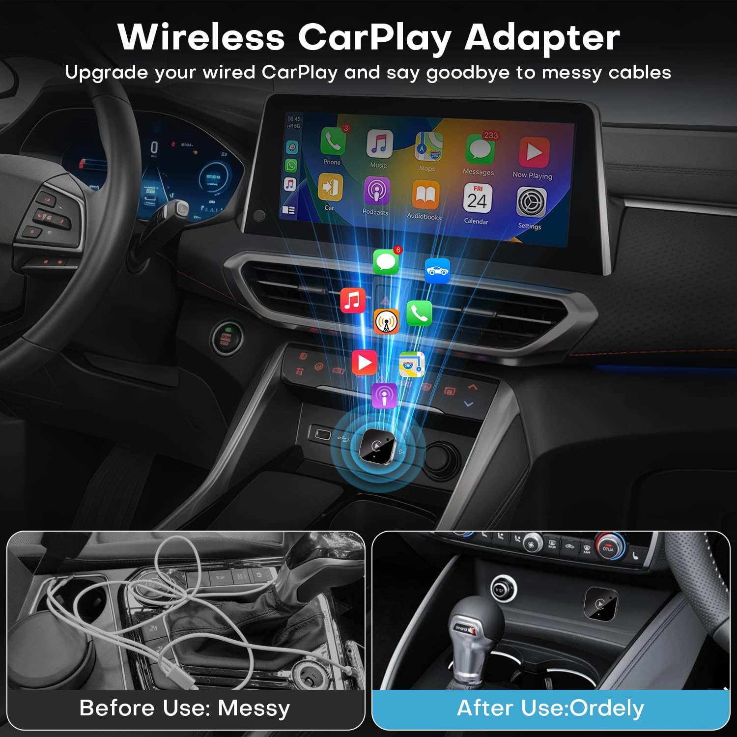 2-in-1 Wireless CarPlay & Andr - đánh giá và giá Smartwatch Universal