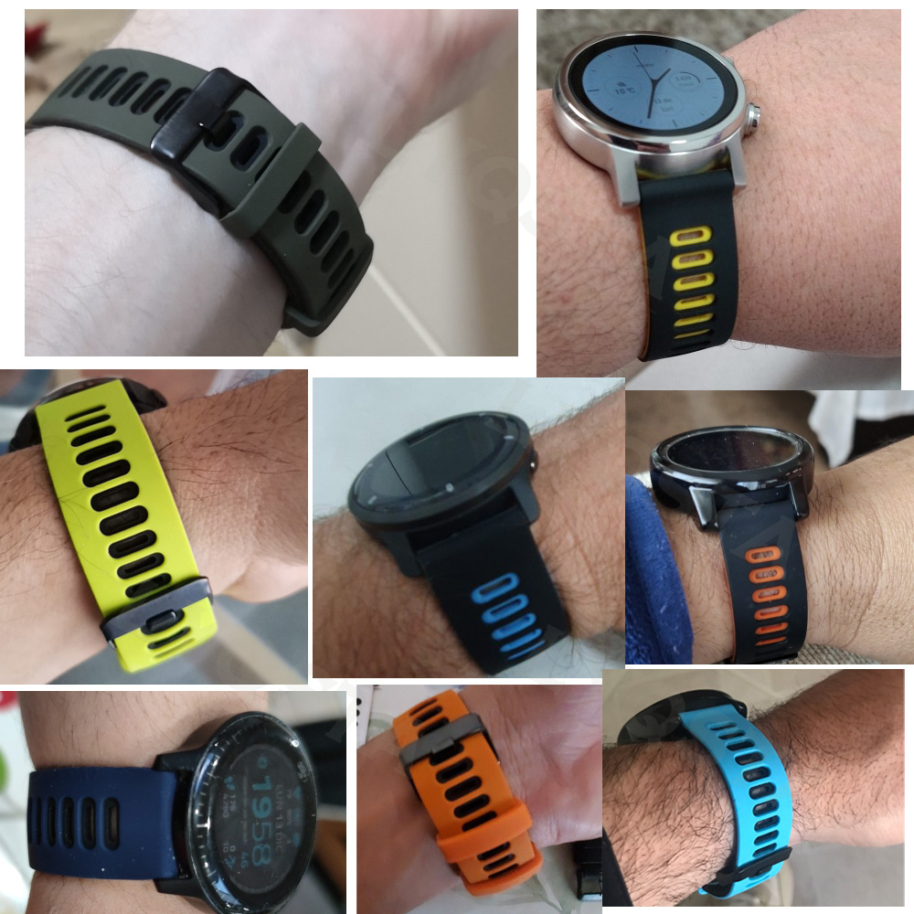 22mm Soft Silicone Watchband F - đánh giá và giá Xiaomi Smartwatch S3 Accessories