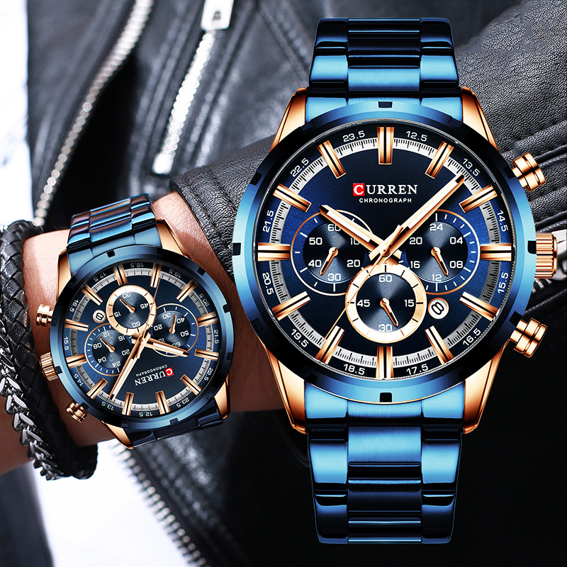 Curren Men's Watch Blue Dial S - đánh giá và giá Smartwatch Guess