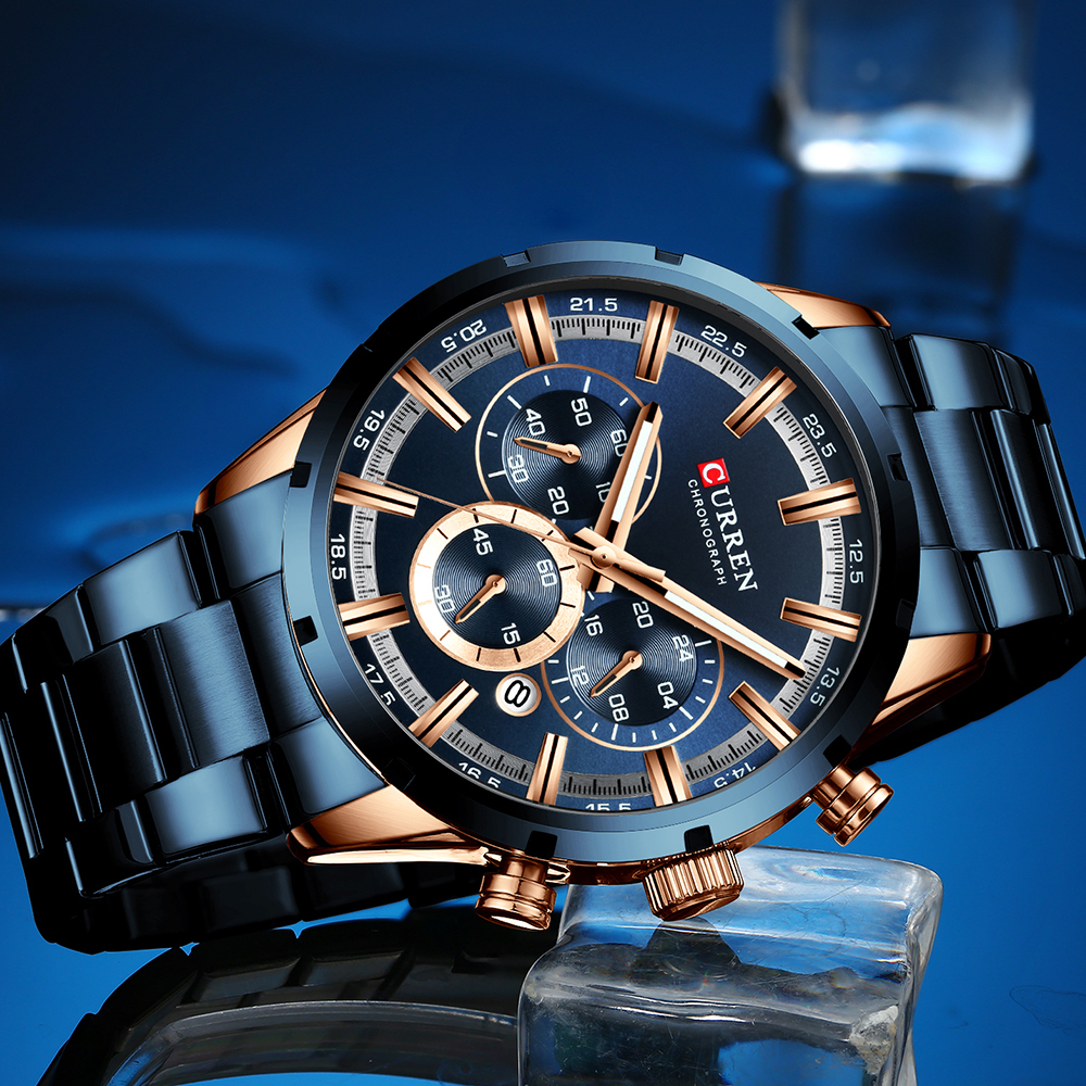 Curren Men's Watch Blue Dial S - đánh giá và giá Smartwatch Guess