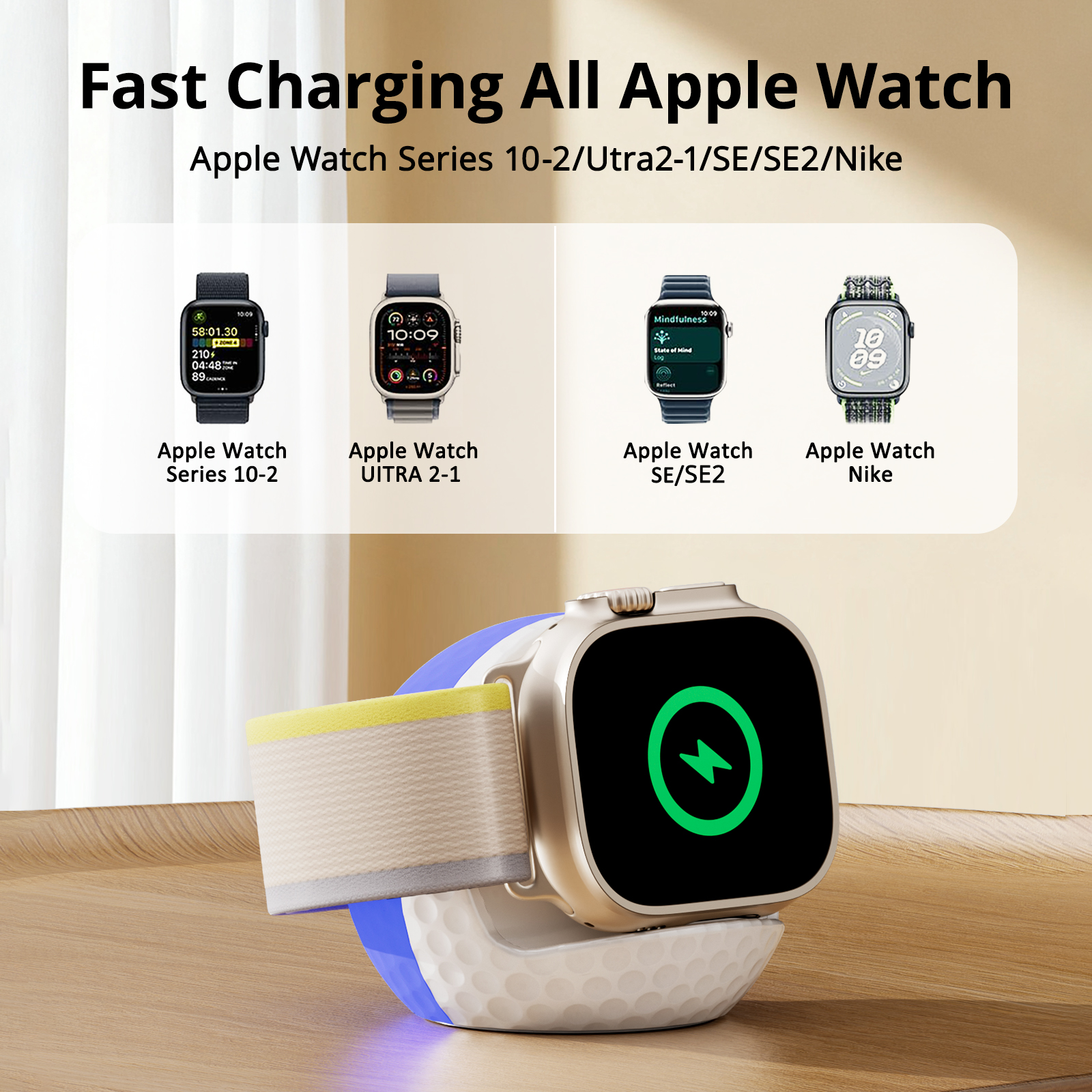 Portable RGB Lighting Wireless - đánh giá và giá Wireless Charger Watch