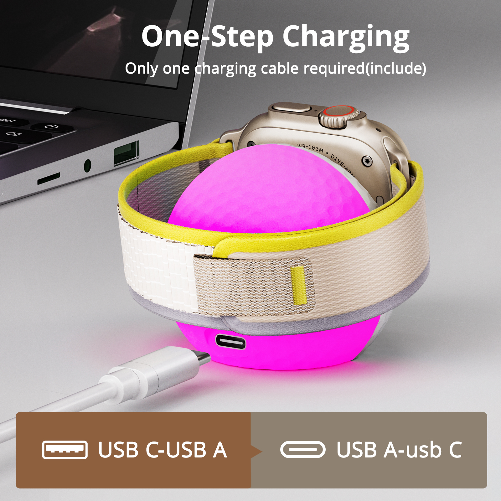 Portable RGB Lighting Wireless - đánh giá và giá Wireless Charger Watch