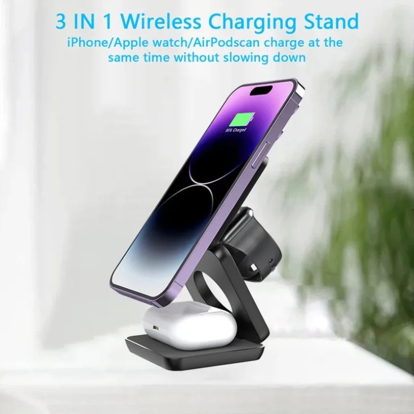 3 in 1 Foldable Magnetic Wirel - đánh giá và giá Wireless Charger Watch