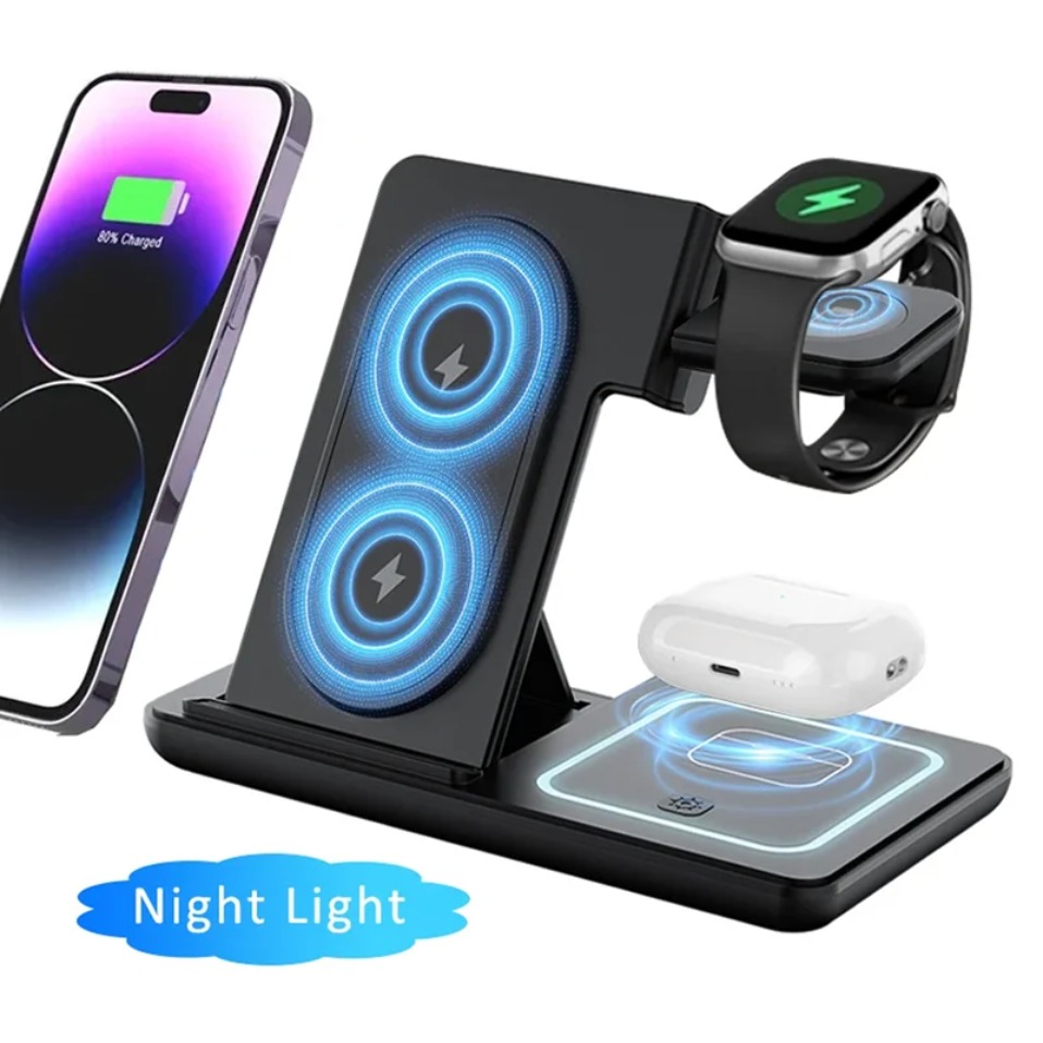 Night LED Light 3 In 1 Wireles - đánh giá và giá Wireless Charger Watch