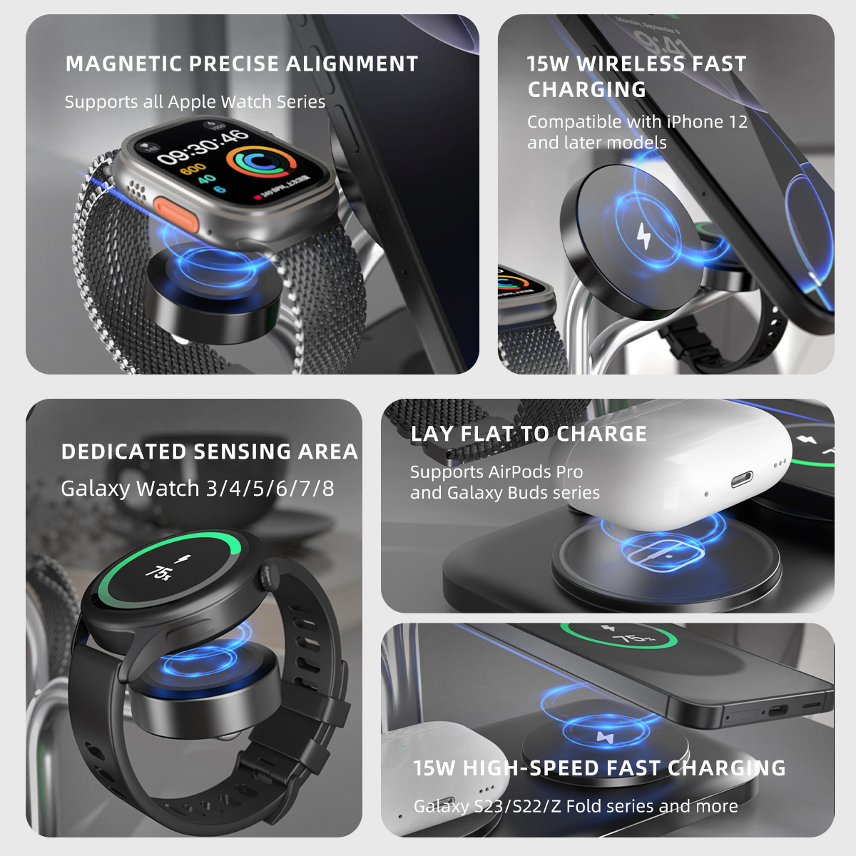 5 IN 1 Magnetic Wireless Charg - đánh giá và giá Wireless Charger Watch