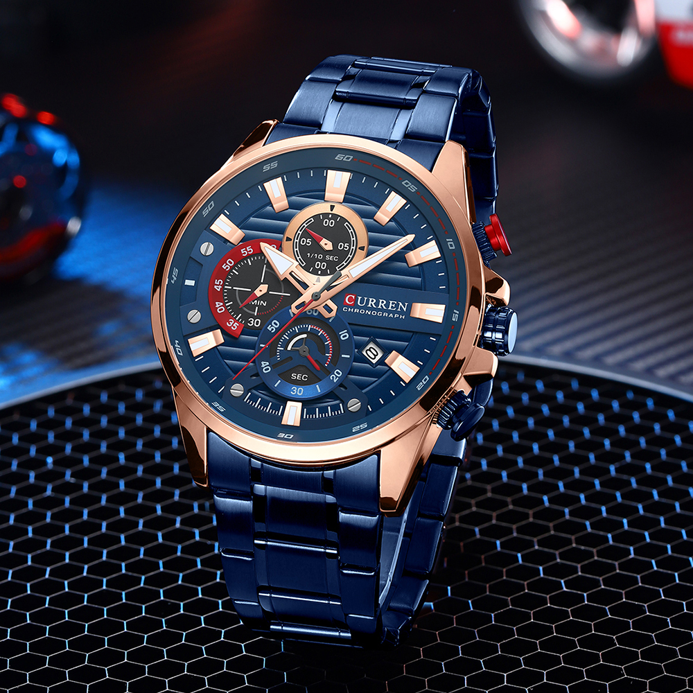 CURREN New Blue Multi Function - đánh giá và giá Smartwatch Guess