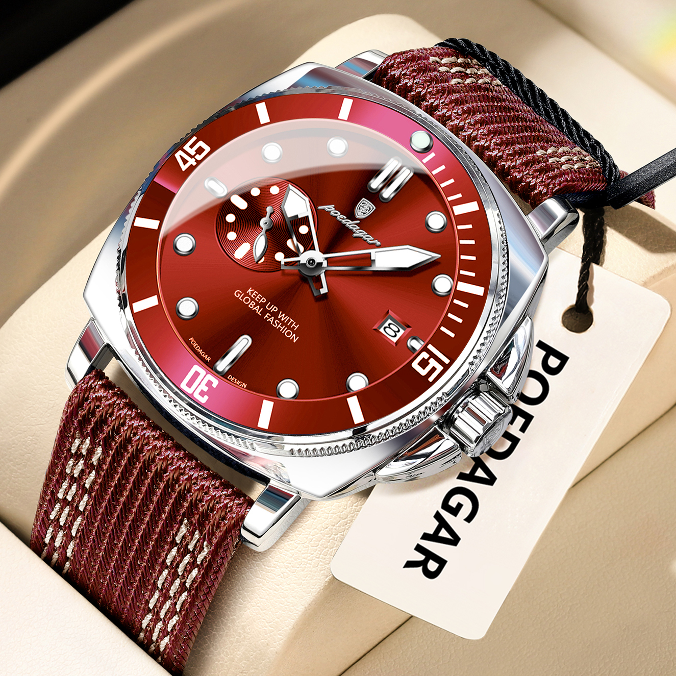POEDAGAR Luxury Fashion Man Wa - đánh giá và giá Smartwatch Guess