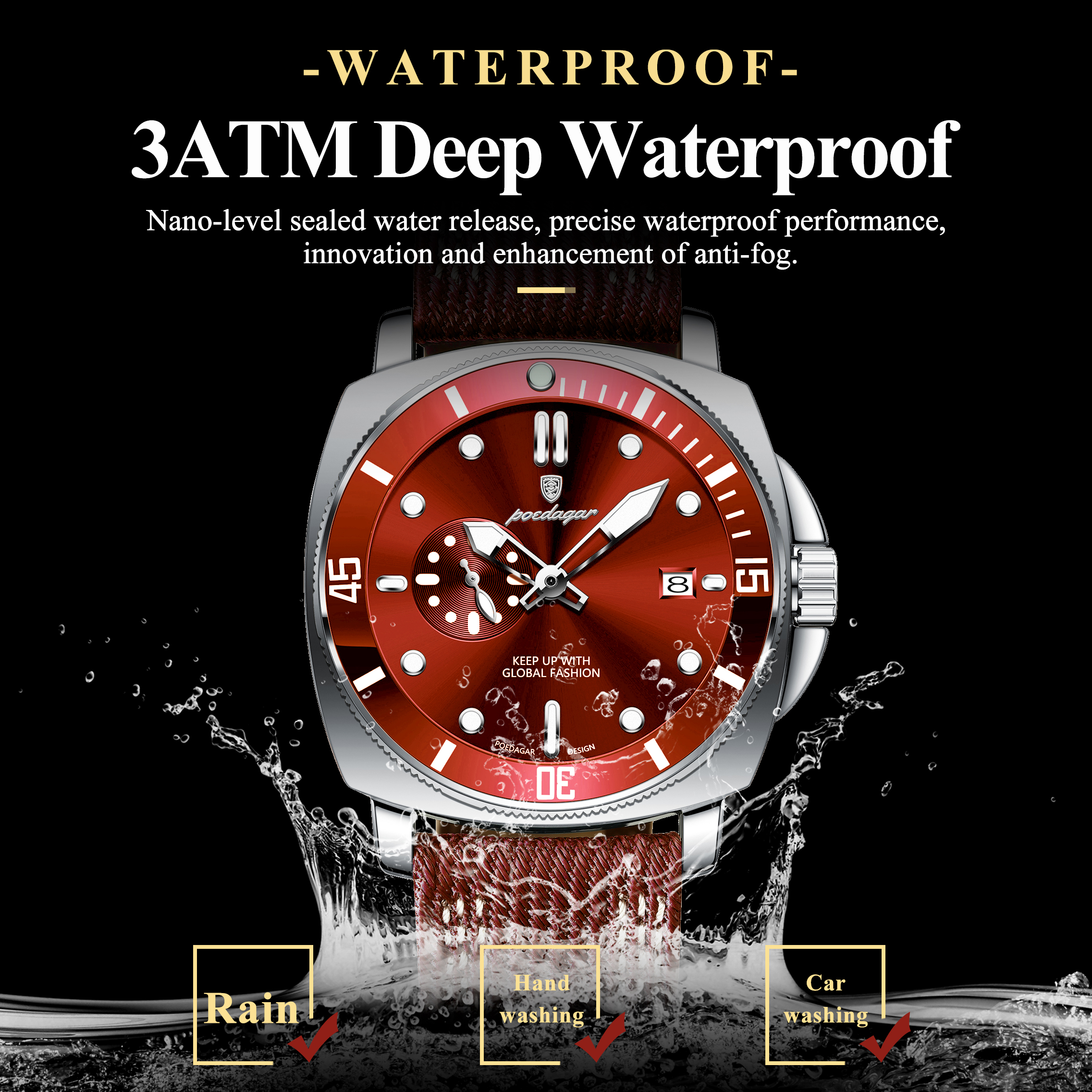POEDAGAR Luxury Fashion Man Wa - đánh giá và giá Smartwatch Guess